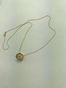 14K GOLD DIAMOND SOLITAIRE NECKLACE