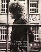 Bob Dylan Signed Facsimile Accepting Chaos Poster