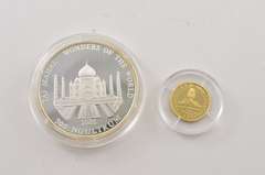 (2) 2005 Bhutan 300 Ngultrum 1/10 Oz Gold & 500 Ngultrum 2 Oz Silver