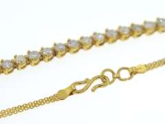 Remarkable 7.25ctw Diamond Tennis Yellow Gold Necklace