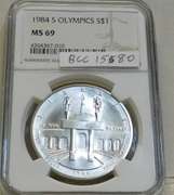 1984-S Olympics Sil Unc Dol NGC MS-69
