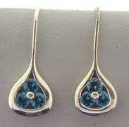 Sterlimg Silver blue Topaz Earrings