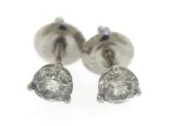 Brilliant 14kt WG Round Brilliant Cut Diamond Earrings