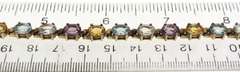 Sterling Silver Multicolor Gemstone Tennis Bracelet
