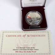 5 Modern Proof Silver Dollars