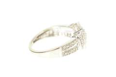 10K White Gold 0.61 Ctw Pave Diamond Halo Engagement Ring