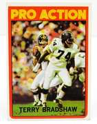 1972 Terry Bradshaw Pro-Action Football Card