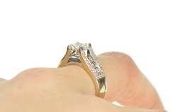 14K White Gold 0.99 Ctw Princess Diamond Engagement Ring