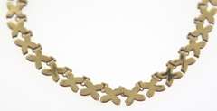 Beautiful Yellow Gold X Link Bracelet