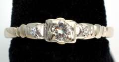 Lovely 0.14CTW Diamond Ring in 14KT White Gold