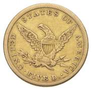 1840 $5.00 Liberty Head Gold Half Eagle