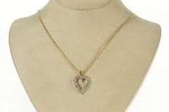 10K Yellow Gold 0.80 Ctw Diamond Classic Heart Love Symbol Pendant