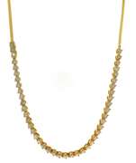 Remarkable 7.25ctw Diamond Tennis Yellow Gold Necklace