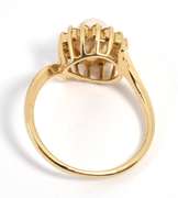 Feminine Pearl and Diamond Ring