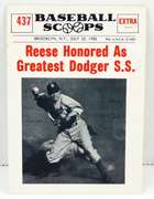 1961 Baseball Scoops, Pee Wee Reese, Dodgers