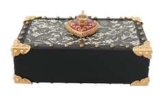 DOLCE & GABBANA  Black Lace Gold Chain Women Borse 100% Leather BOX Bag