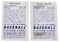 2 Bowman 1952 Baseball Cards