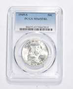 MS65 FBL 1949-S Franklin Half Dollar - Graded PCGS
