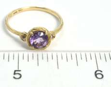 Vintage Iolite & Topaz Ring in 14KT Yellow Gold