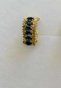 14kt Gold Sapphire & Diamond Earrings