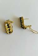 14kt Gold Sapphire & Diamond Earrings