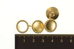 14K Yellow Gold Tiffany & Co. Round Scalloped Trim Men's Cuff Links