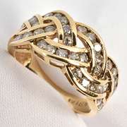 Woven Design Diamond Ring