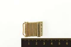 14K Yellow Gold 3D Accordion Musical Instrument Charm/Pendant