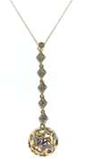 Amazing Set of Moon & Star Ball Drop Necklace w Earrings