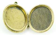 Antique 9CT Gold Mourning Hair Locket