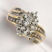 Cluster Ring with 43 Diamonds