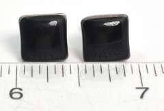 Sterling Silver Black Enamel  Earrings