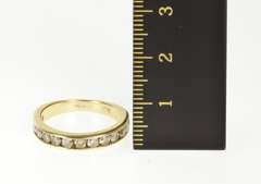 10K Yellow Gold Channel Inset Classic Diamond Wedding Band Ring