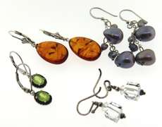 Group Lot of 4 Pairs of Earrings