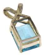 Sterling Silver Blue Topaz Pendant