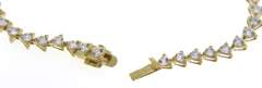 Gorgeous 14kt YG Triangle Link Cubic Zirconia Bracelet