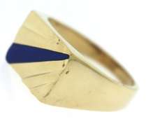 Gent's Yellow Gold Lapis Ring