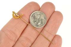 14K Yellow Gold Victorian Seed Pearl Ornate Broadsword Toothpick