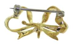Stunning 18kt YG Ribbon Bow Brooch