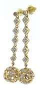 Amazing Set of Moon & Star Ball Drop Necklace w Earrings