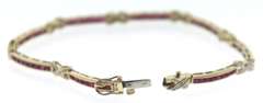 Beautiful Ruby Channel Set Bracelet