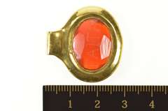 18K Yellow Gold Faith Etched Carnelian Words of Hope Love Pendant