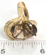 Gigantic Smokey Quartz Ring in 14KT Yellow Gold