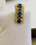 14kt Gold Sapphire & Diamond Earrings