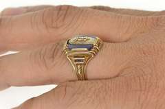10K Yellow Gold 1943 Iberia High School Ornate Class Ring