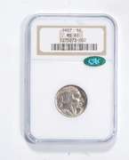MS65 1927 Indian Head Buffalo Nickel - CAC - Graded NGC
