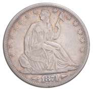 1874 Seated Liberty Half Dollar