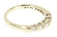 14K White Gold 0.20 Ctw Diamond Simple Channel Wedding Band Ring