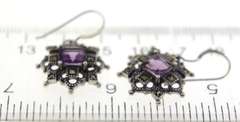 Sterling Silver Amethyst Drop Earrings