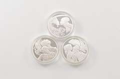 2010 Niue $1 Famous Love Stories Silver Proof 3 Coin Set Box & 2 COAs